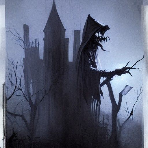 Sinister Halloween Trick or Treat Scene