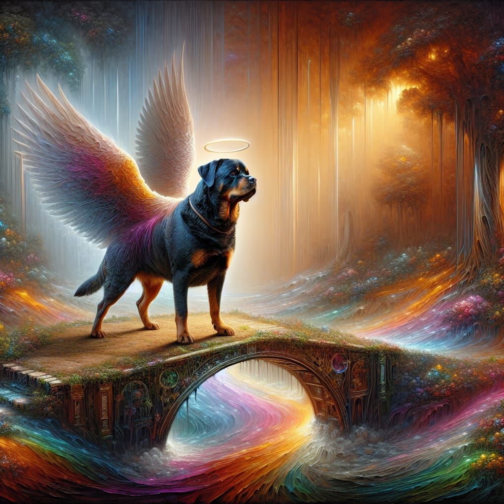 My Rottweiler waiting for me on the Rainbow Bridge