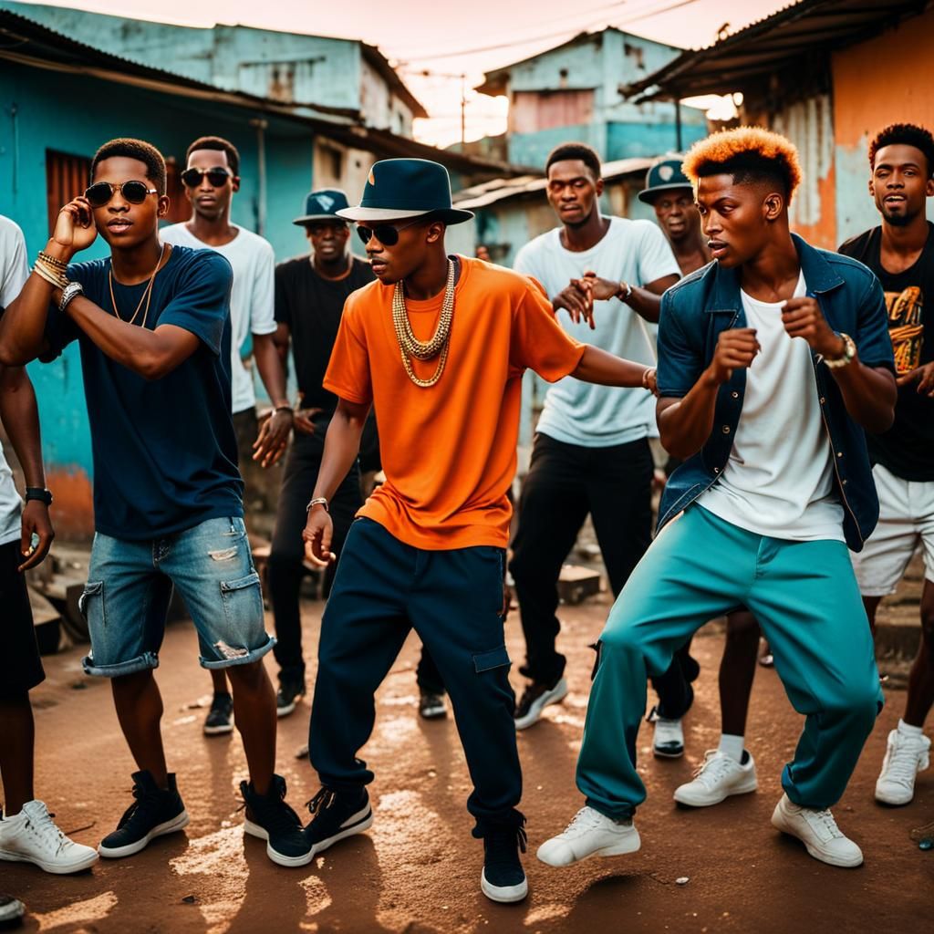 Sunset Baile Funk Dance in Favela: Cinematic Realism