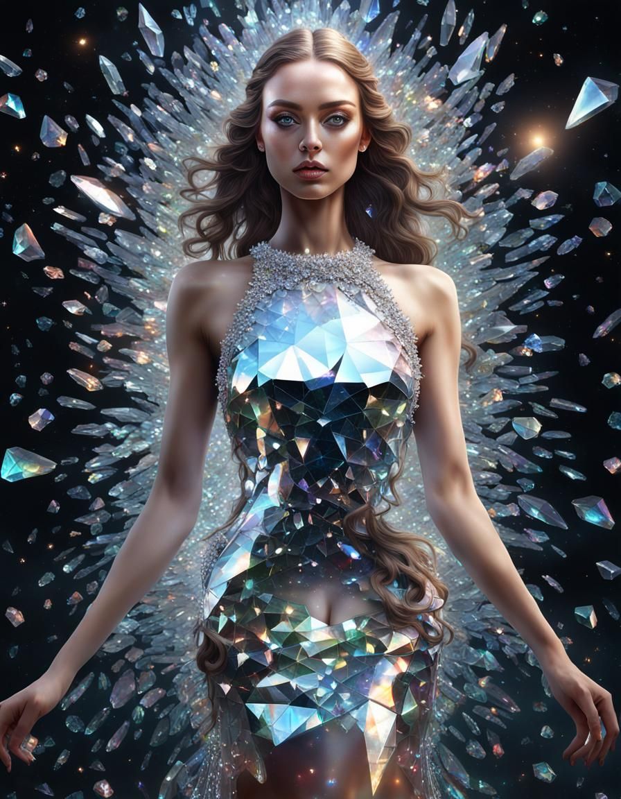 Girl in Crystal Dress: Refractions and Luminescence