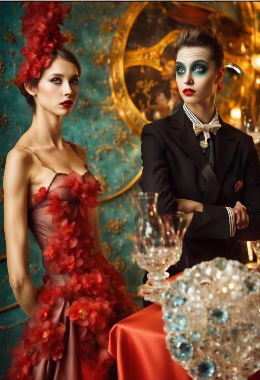 Surreal Restaurant Scene with Exotic Aliens, Photography