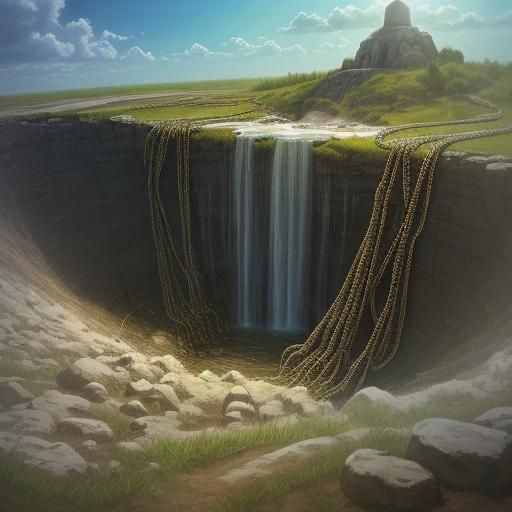 Devil's Descent: Chained and Falling into the Abyss