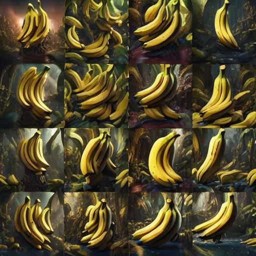 Fantastical Banana Man in Detailed Matte Painting