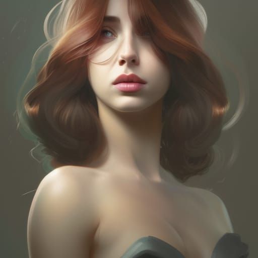 Ava Max Portrait in Art Nouveau Style