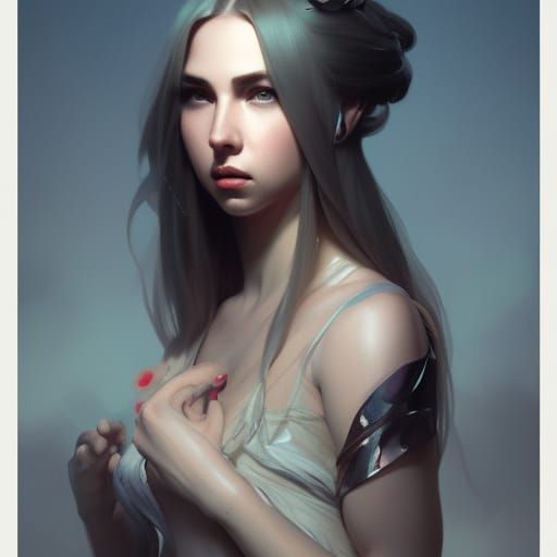 Ava Max Portrait in Art Nouveau Style