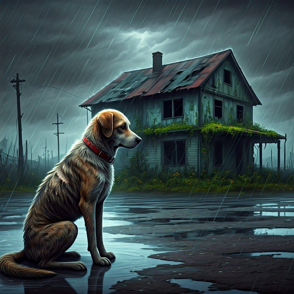 Abandoned Dog's Desperate Gaze