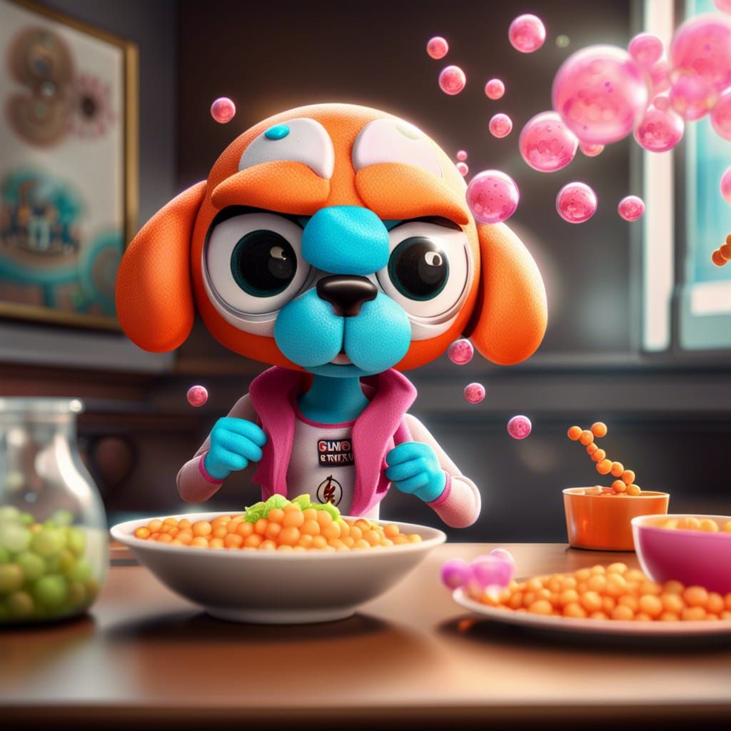 Gumball and Bubbles Bank Heist in Hyperrealistic Style