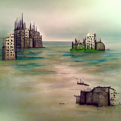 Post-Apocalyptic Medieval City by the Sea
