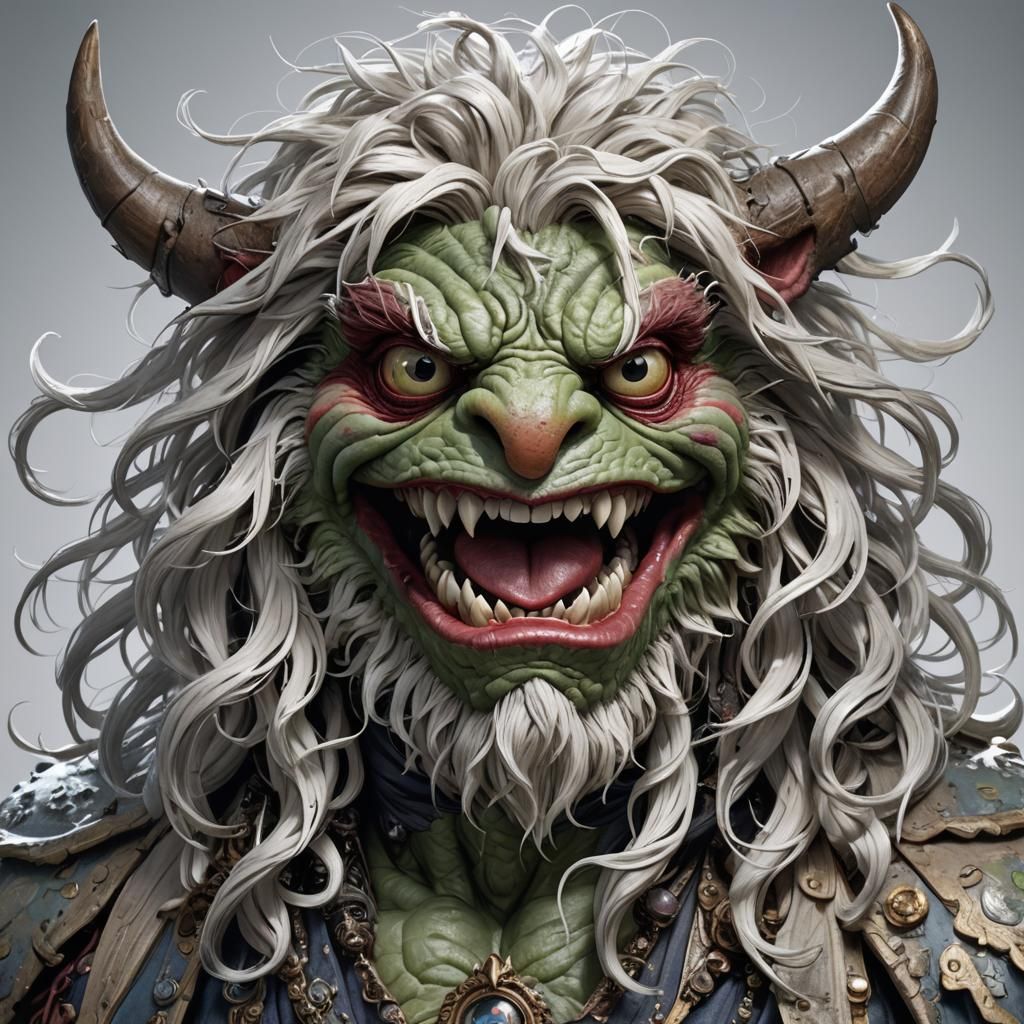 Demonic Muppet Portrait in Hyperdetailed Digital Art