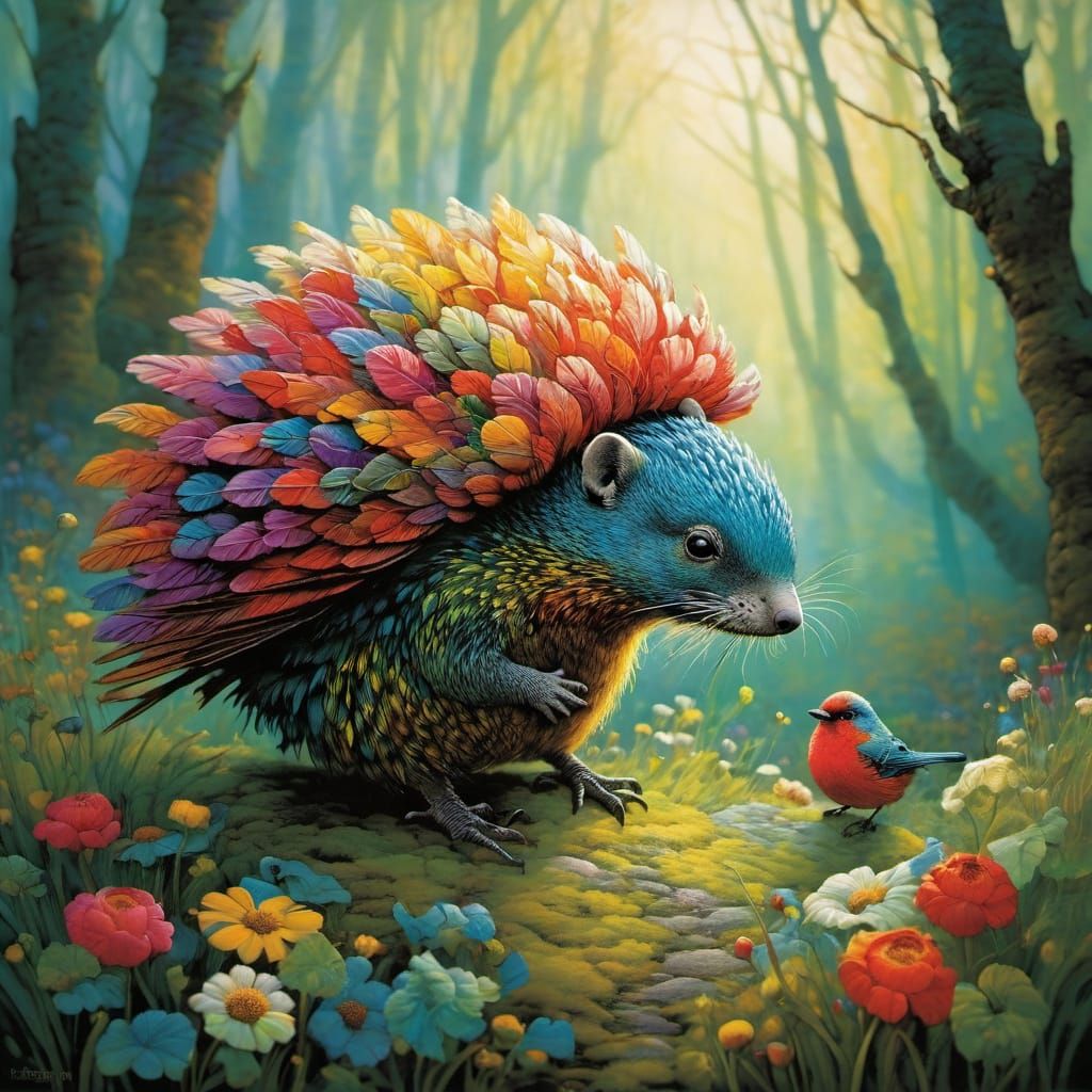 Cheerful Colorful Landscape in Illustrative Style