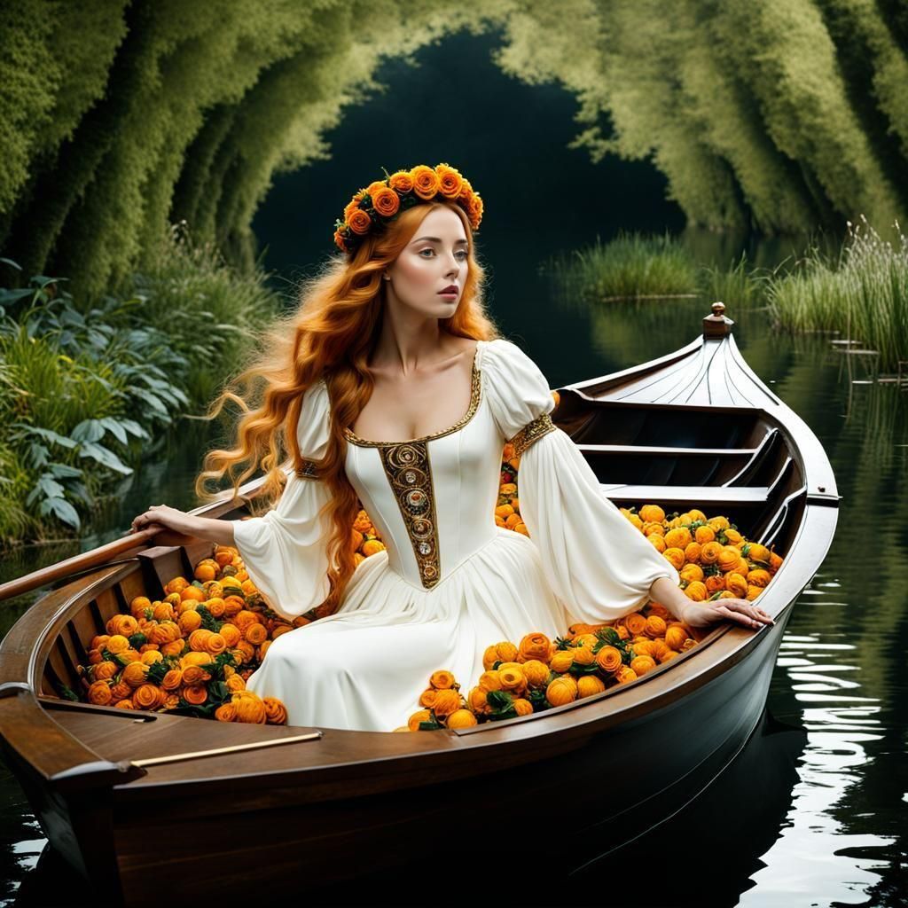 Lady of Shalott in a Visionary Style