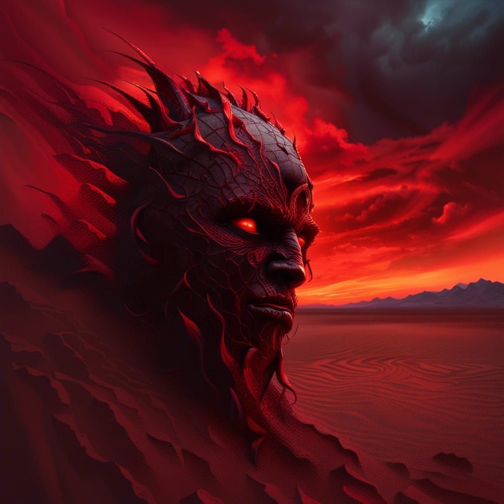 The Tranquility of Desert Sunset, horror