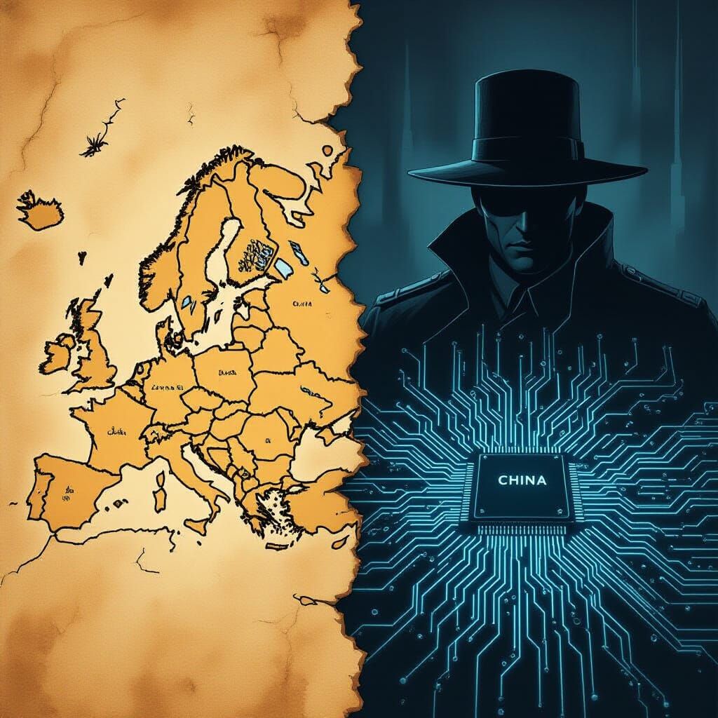 Dystopian Europe vs China: A Digital Artwork