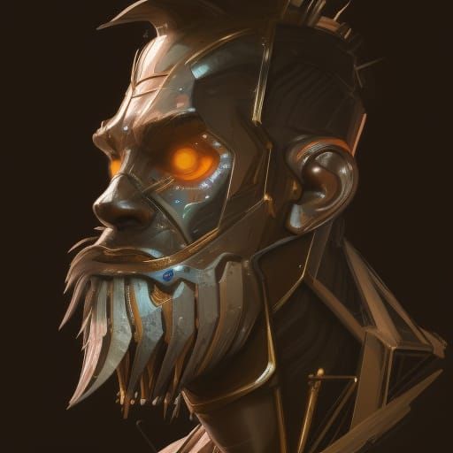 Detailed Mechanical Portrait in Unreal Engine 5