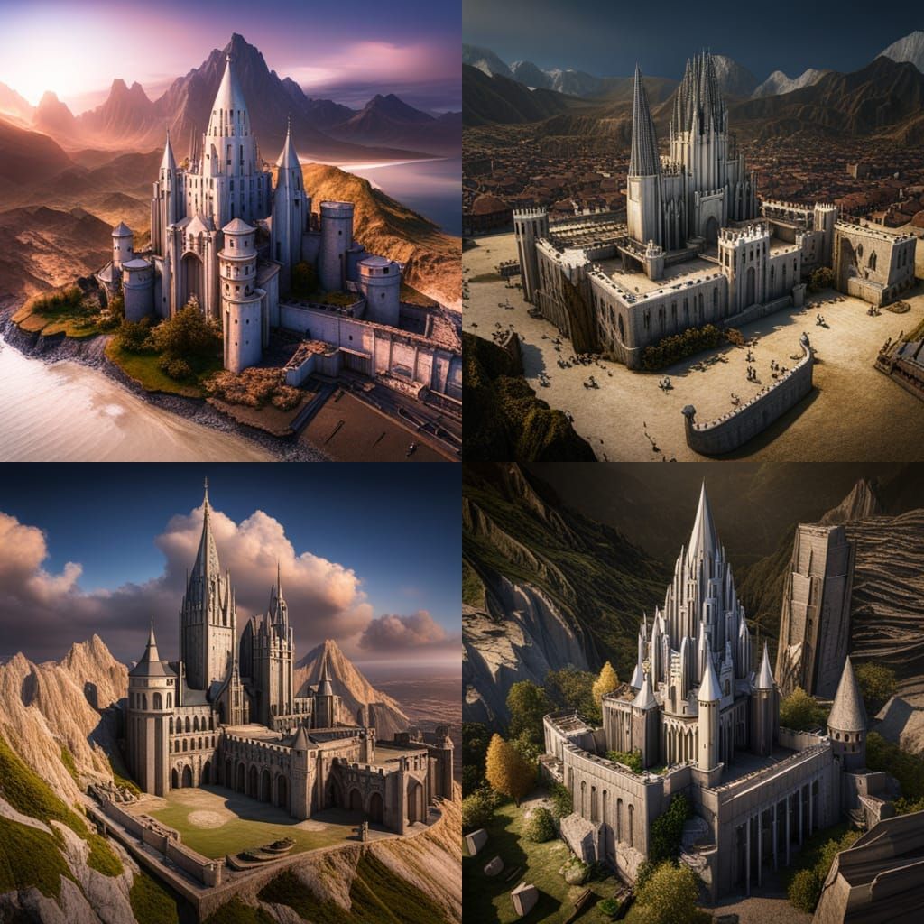 Minas Tirith Birds Eye View in 8K Resolution