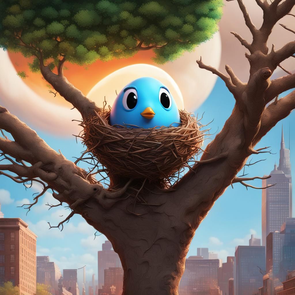 Nest: Bird Hatches in Animated Apocalyptic Scene