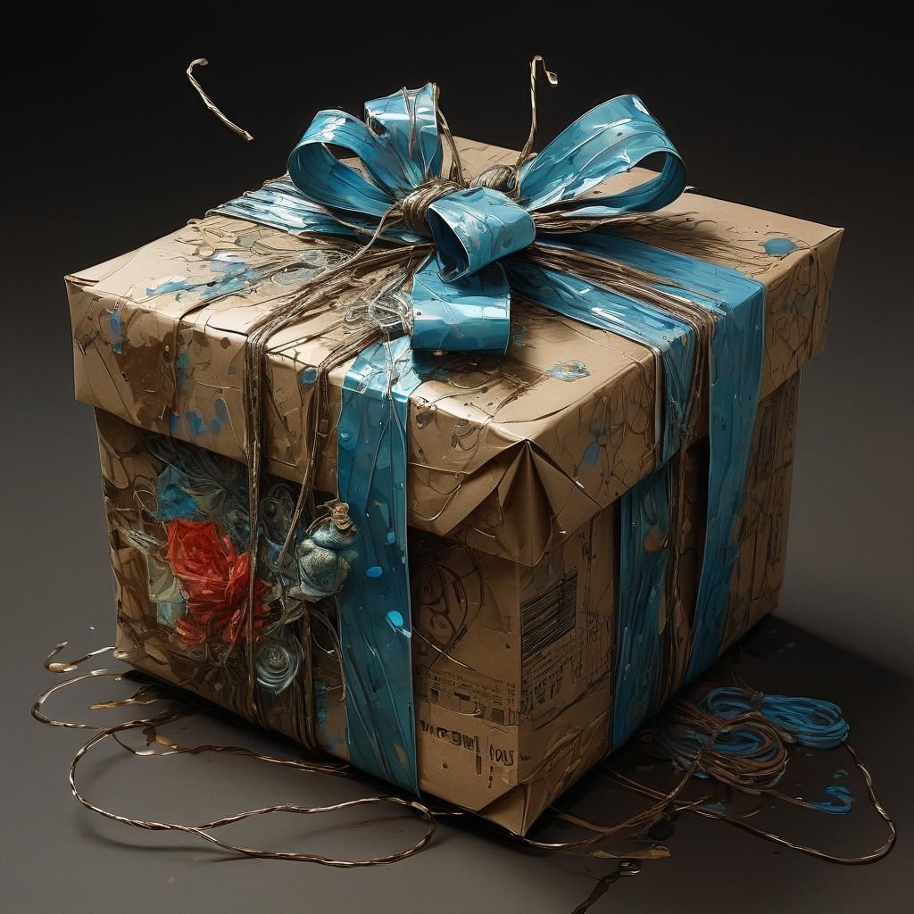 Whimsical Dark Fantasy Packages with Encaustic Texture