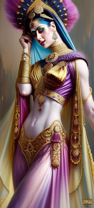 KateBjarno.art Originals- Tall woman of the harem