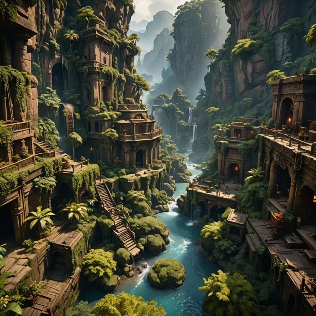 Indiana Jones in Detailed Matte Painting