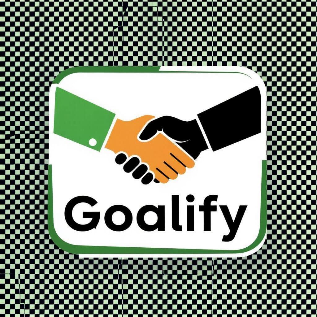 Goalify Logo: Handshake for Online Retail in Green, Black, G...