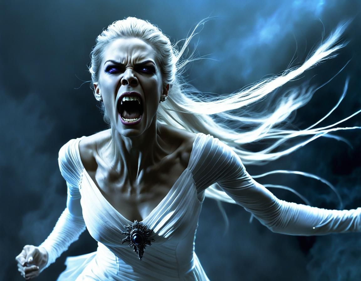 Wrathful Banshee Portrait in Dark Fantasy Style