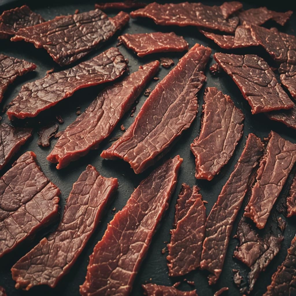Cinematic Beef Jerky Film Still, Best Quality