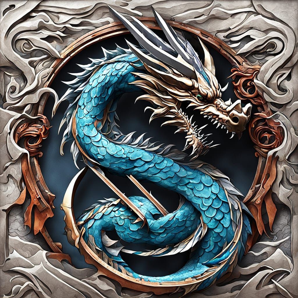 Majestic Guardian Dragon in Mythical Splendor