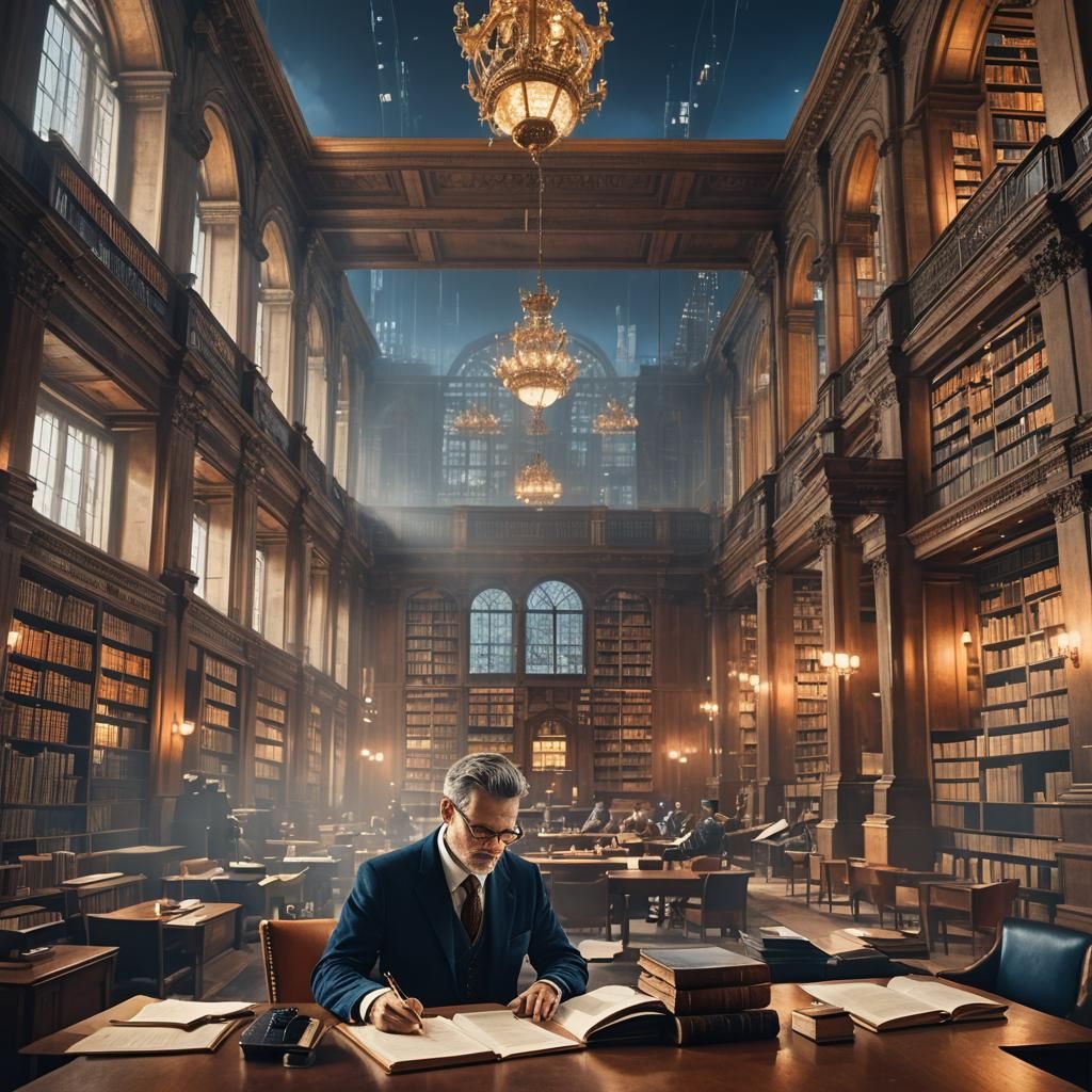 Split-Screen: University Library vs. Modern Boardroom