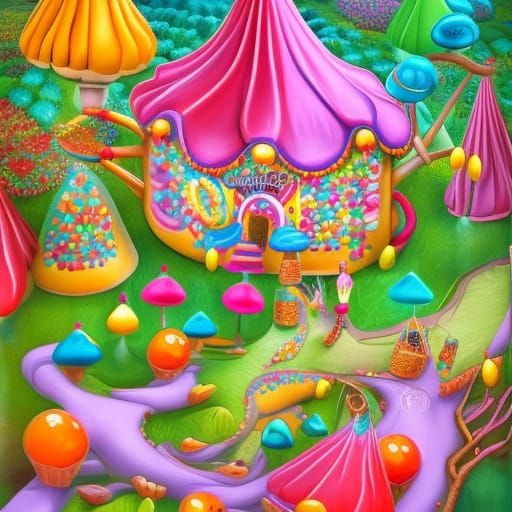 Cockaigne: Whimsical Candyland Storybook Illustration