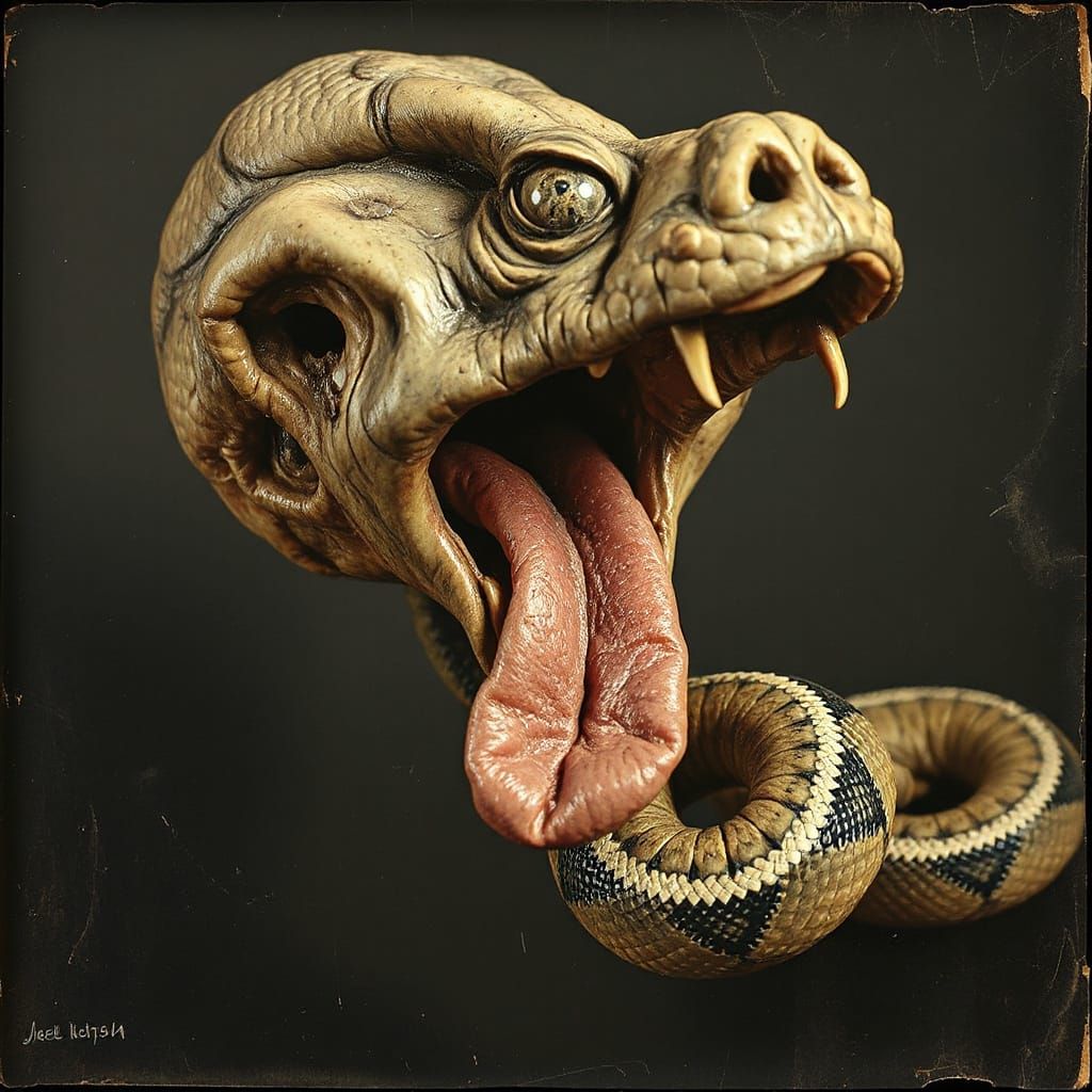 Grotesque Vintage Collage of Deformed Figures