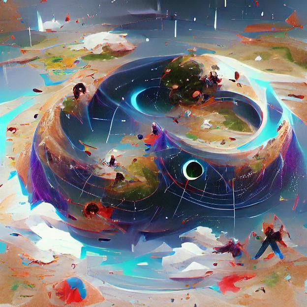 Flat Circular Universe Artstation Trend