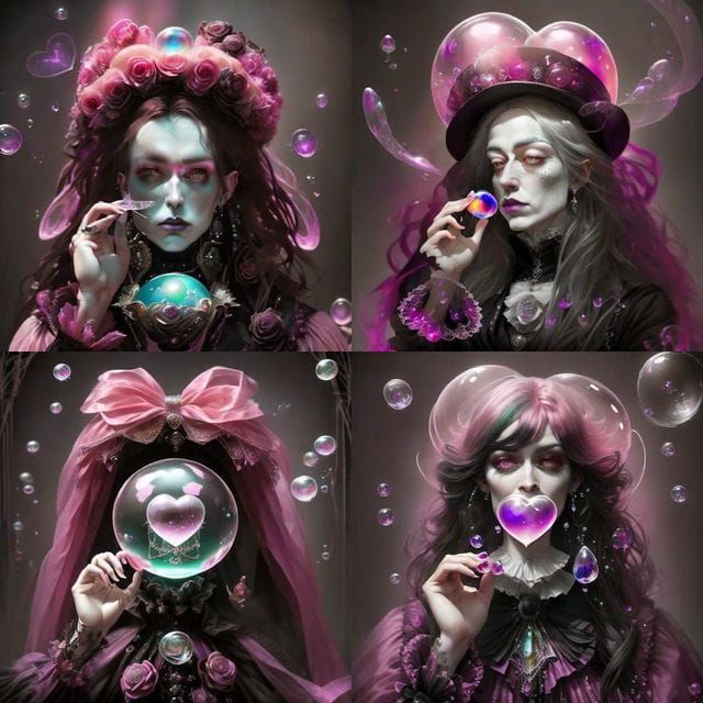 Whimsical Mystic Fortuneteller in Victorian Gothic Wonderlan...