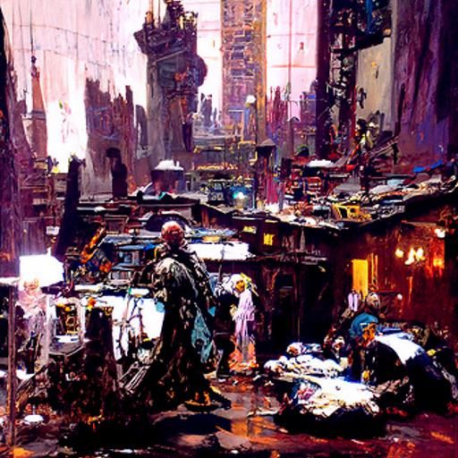 Cyberpunk Slums: A Futuristic Landscape