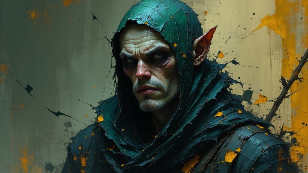 Terrifying Monster in Dark Fantasy Style Portrait