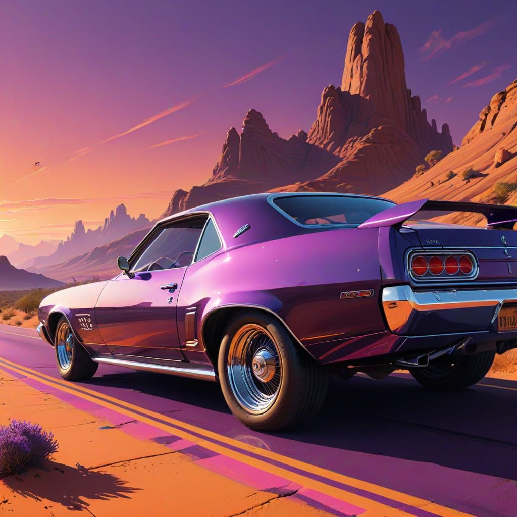 Cyberpunk Low Riders in Deep Purple and Glossy Black