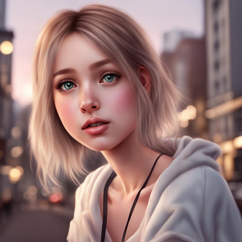 Realistic Image of Cute Girls