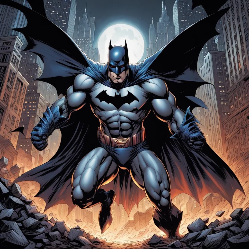 Superman as Batman's Boss in Comic Book Style