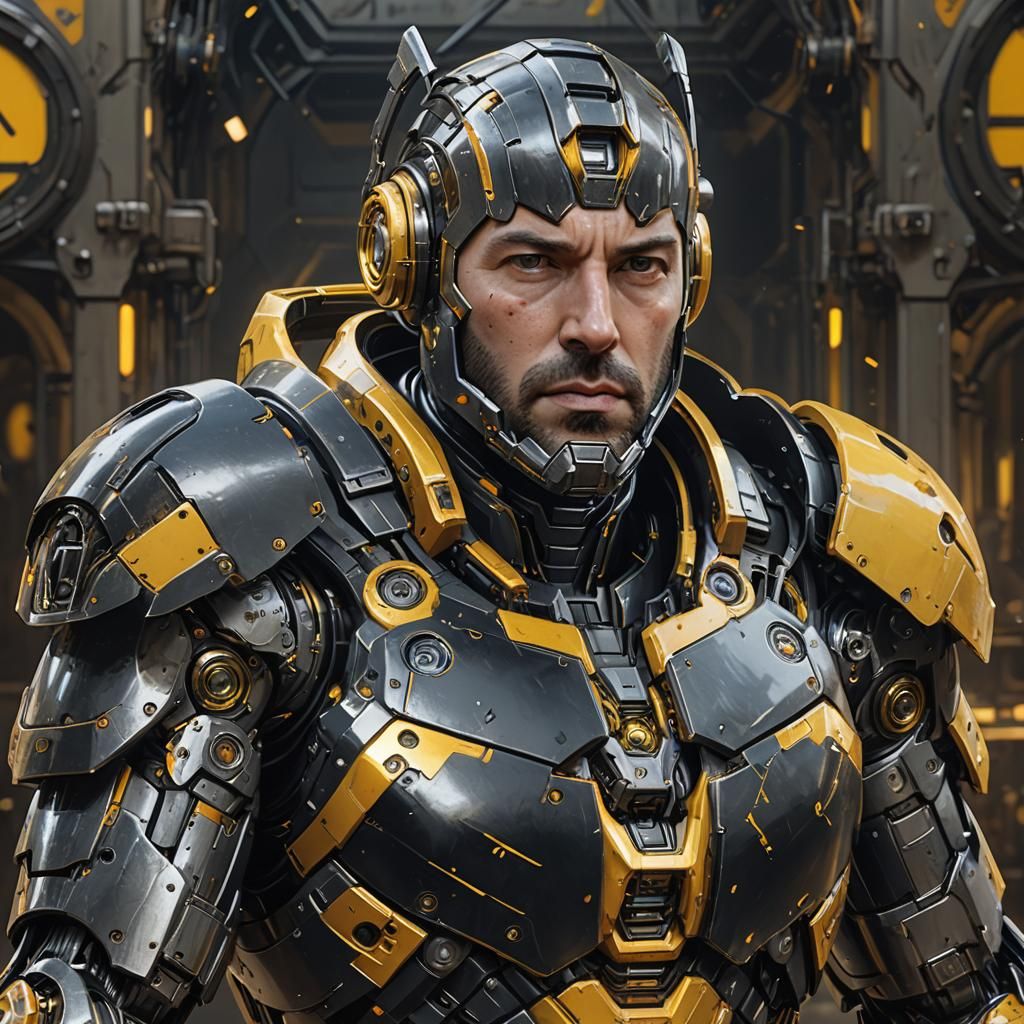 Hyperdetailed Robot Portrait in Armor, Trending Art