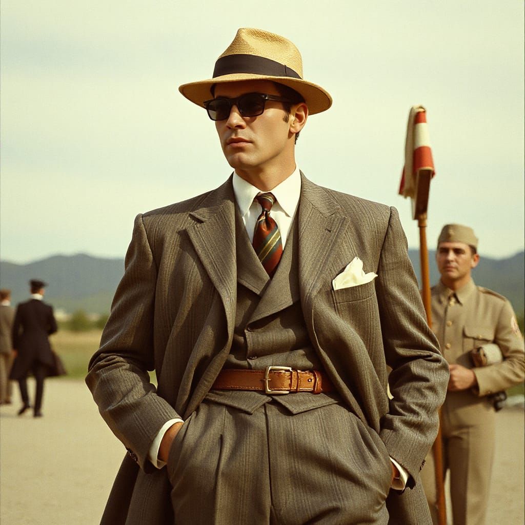 1950s Men's Fashion in Hyperrealistic Maximalist Style