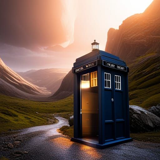 Dr. Who's TARDIS in Detailed Matte Painting