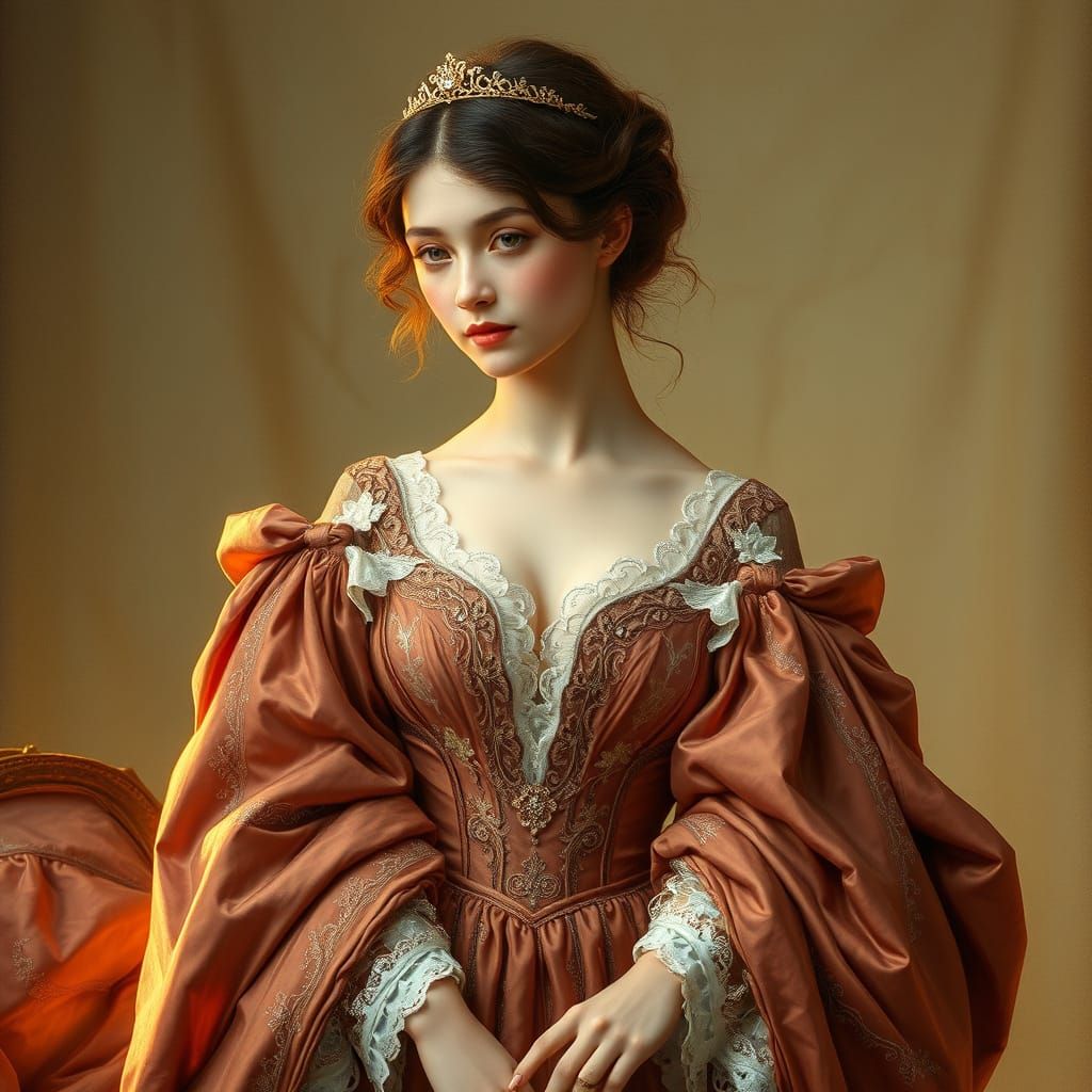 Ethereal Princess in Velvet Robes