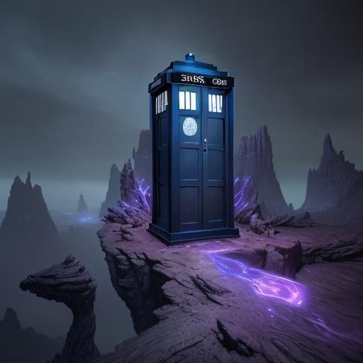 The TARDIS and The Doctor: Detailed Matte Painting