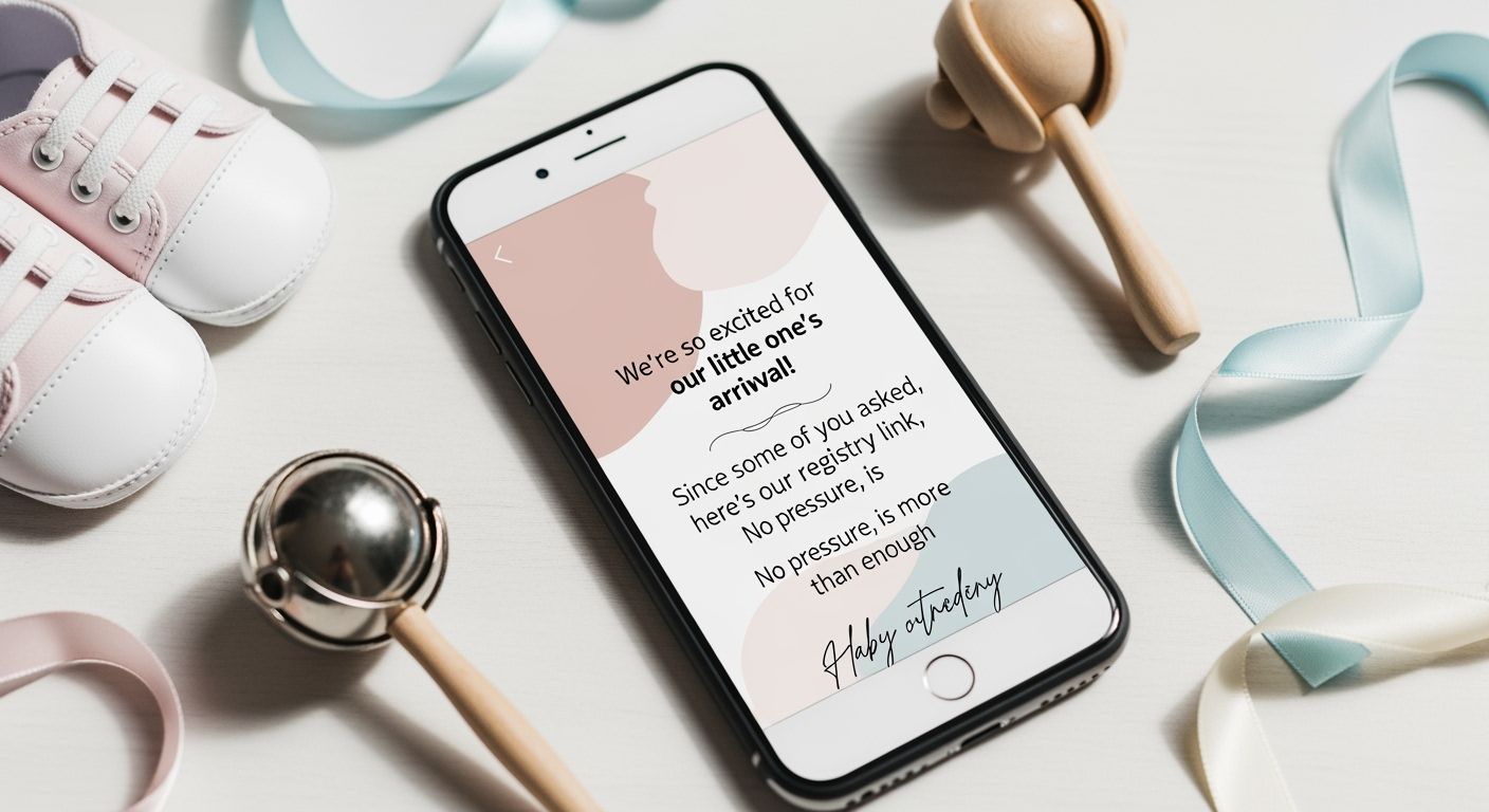 Gentle Baby Announcement Mockup on Smartphone