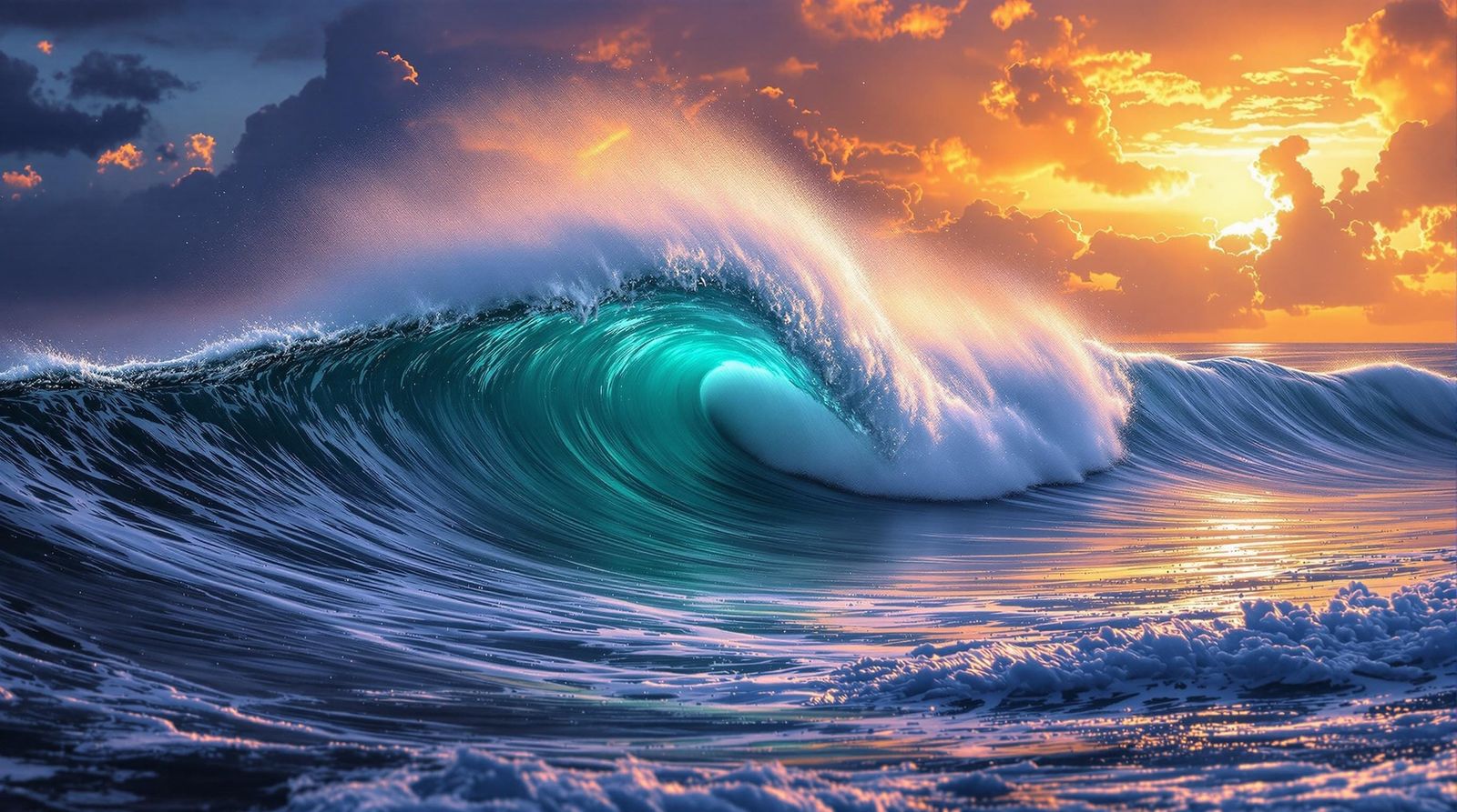 False Color Breaking Wave: NASA Satellite Photography