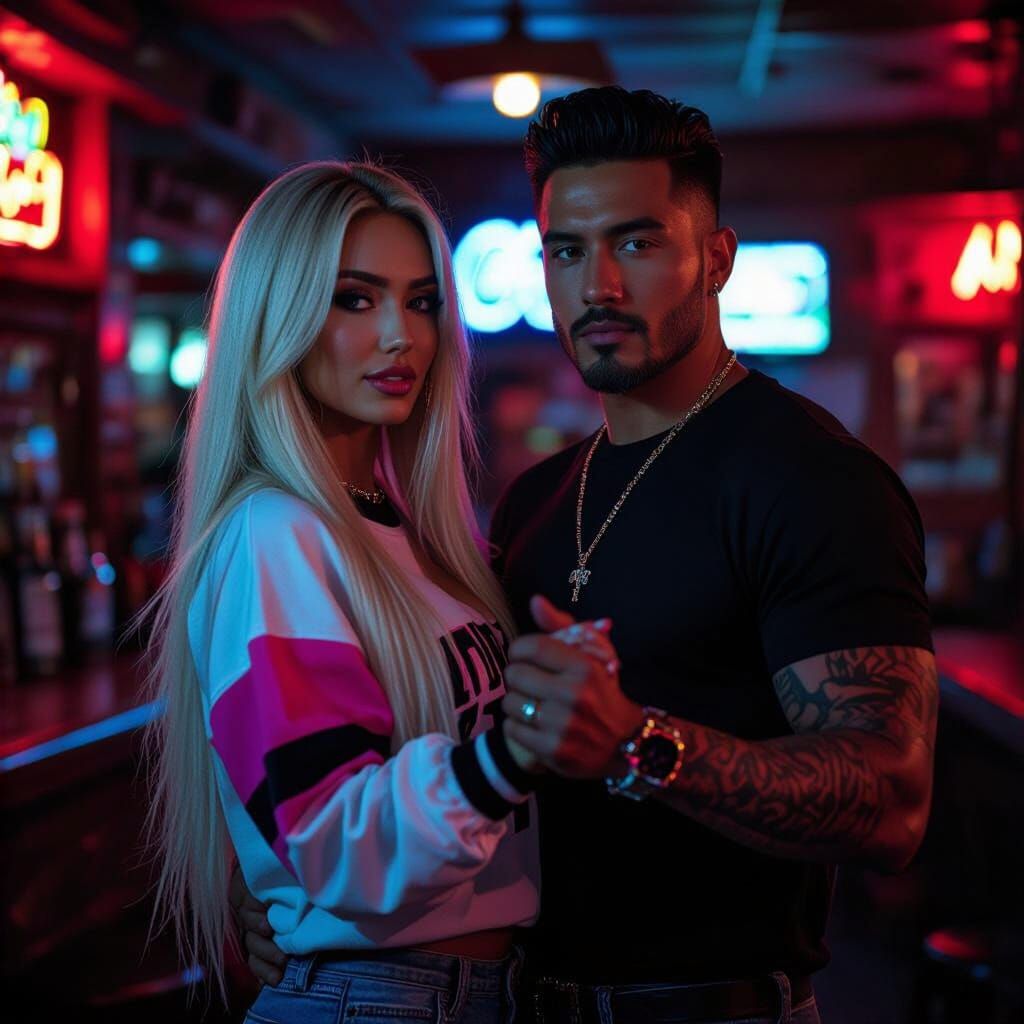 Tia and Lupe Dancing Cumbia in Mexican Bar