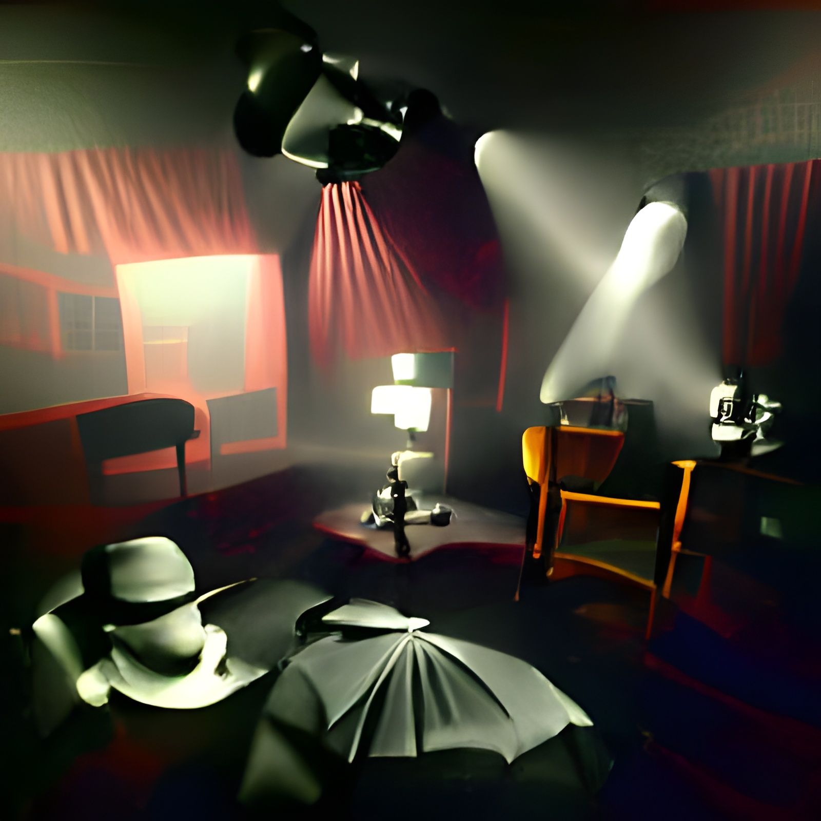 Dark Room: Volumetric Lighting in Film Noir Style