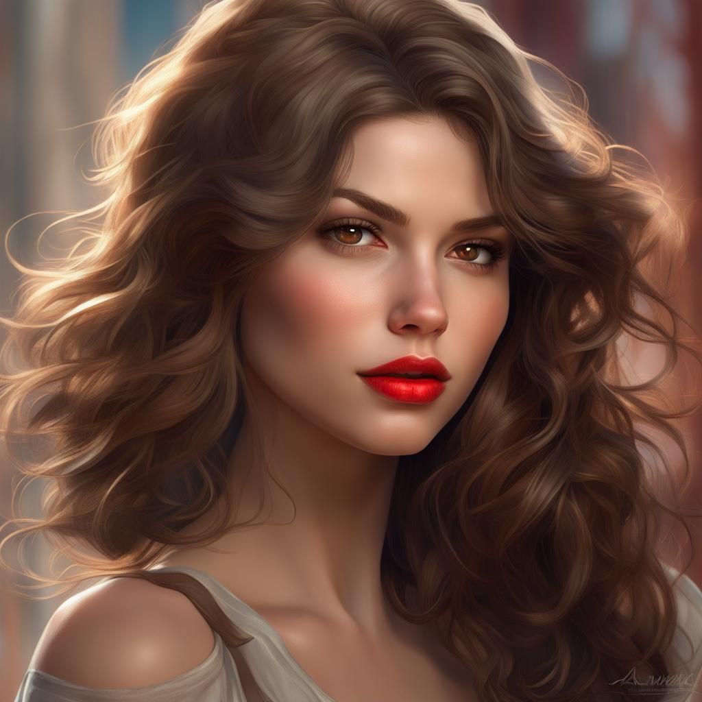 Hyperrealistic Portrait of a Beautiful Young Woman