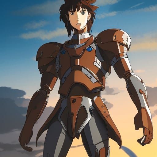 Man in Futuristic Armor, Anime Key Visual