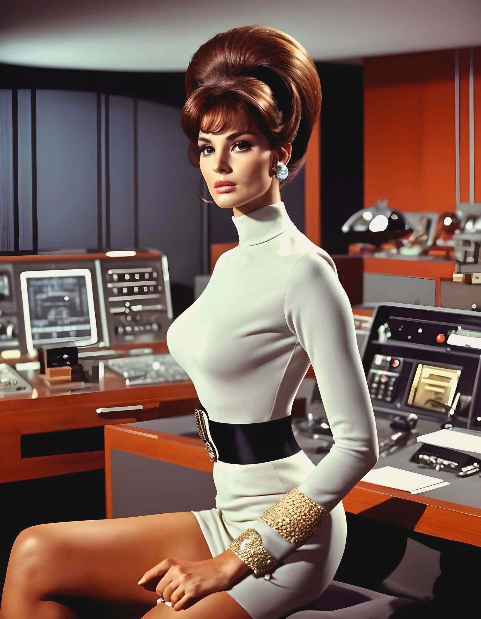 Sci-Fi Alien Commander in 1960s Style