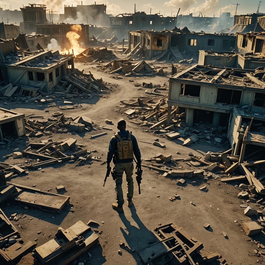 Franklin in Nuketown: Cinematic Action Still